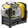 Рівень лазерний лінійний DeWALT, 10.8 / 12 В XR Li-ion, червоний промінь, 1 акумулятор 2 А/год, зарядний пристрій, валіза