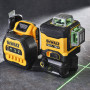 Рівень лазерний лінійний DeWALT, 10.8 / 12 / 18 В XR Li-ion, зелений промінь, вага комплекту 3.8 кг, без акумулятора і зарядного пристрою, лазерна мішень, кронштейн для настінного монтажу, TSTAK