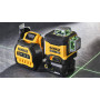 Рівень лазерний лінійний DeWALT, 10.8 / 12 / 18 В XR Li-ion, зелений промінь, вага комплекту 3.8 кг, без акумулятора і зарядного пристрою, лазерна мішень, кронштейн для настінного монтажу, TSTAK