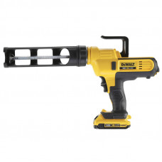 Пістолет акумуляторний для герметиків DeWALT, 18 В XR Li-ion, контейнер 300 мл, вага 1.8 кг, 1 акумулятор 2 А/год, ЗП та валіза