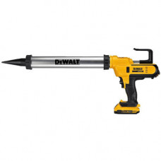 Пістолет для герметиків акумуляторний DeWALT, 18 В XR Li-ion, контейнер 300 - 600 мл, вага 2.2 кг, 1 акумулятор 2 А/год, ЗП та валіза