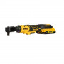 Гайковерт кутовий, ключ-храповик (тріскачка) DeWALT, безщітковий, XR Li-ion 18 В, 95 Нм, 0-250 об/хв, розмір тримача насадок 1/2 зі шплінтом, кількість швидкостей - 1, довжина руків'я - 360 мм, вага 1.1 кг, 1 акумуля