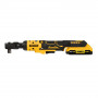 Гайковерт кутовий, ключ-храповик (тріскачка) DeWALT, безщітковий, XR Li-ion 18 В, 95 Нм, 0-250 об/хв, розмір тримача насадок 1/2 зі шплінтом, кількість швидкостей - 1, довжина руків'я - 360 мм, вага 1.1 кг, 1 акумуля