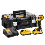 Шурупокрут ударний акумуляторний DeWALT, 18 В XR Li-ion, безщітковий, 190 Нм, 2800 об/хв, валіза, вага 0.96 кг