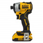 Шурупокрут ударний акумуляторний DeWALT, 18 В XR Li-ion, безщітковий, 190 Нм, 2800 об/хв, валіза, вага 0.96 кг