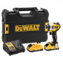 Шурупокрут ударний акумуляторний DeWALT, 18 В XR Li-ion, безщітковий, 190 Нм, 2800 об/хв, валіза, вага 0.96 кг