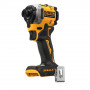Шурупокрут ударний акумуляторний DeWALT, 18 В XR Li-ion, безщітковий, 206 Нм, 3250 об/хв, 3800 уд, розмір тримача насадок 6.35 мм (1/4), кількість швидкостей - 3, вага 0.95 кг, без акумуляторів і зарядного пристрою,