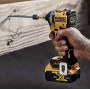 Шурупокрут ударний акумуляторний DeWALT, 18 В XR Li-ion, безщітковий, 206 Нм, 3250 об/хв, 3800 уд, розмір тримача насадок 6.35 мм (1/4), кількість швидкостей - 3, вага 0.95 кг, без акумуляторів і зарядного пристрою,