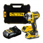 Шурупокрут ударний акумуляторний DeWALT, 18 В XR Li-ion, безщітковий, 205 Нм, 3250 об/хв, валіза, акумулятор 2 А/год, зарядний пристрій, вага 1.3 кг