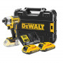 Шурупокрут ударний акумуляторний DeWALT, 18 В XR Li-ion, безщітковий, 205 Нм, 3250 об/хв, валіза, акумулятор 2 А/год, зарядний пристрій, вага 1.3 кг