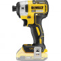 Шурупокрут ударний акумуляторний DeWALT, 18 В XR Li-ion, безщітковий, 205 Нм, 3250 об/хв, без акумулятору та зарядного пристрою, вага 0.9 кг