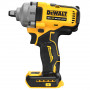 Гайковерт ударний DeWALT, безщітковий, XR Li-ion 18 В, 812 Нм, 2000 об/хв, 3250 уд/хв, розмір тримача насадок 1/2 зі стопорним кільцем, кількість швидкостей - 3+1 режим, вага 1.67 кг, без акумуляторів, зарядного прис