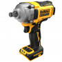 Гайковерт ударний DeWALT, безщітковий, XR Li-ion 18 В, 812 Нм, 2000 об/хв, 3250 уд/хв, розмір тримача насадок 1/2 зі стопорним кільцем, кількість швидкостей - 3+1 режим, вага 1.67 кг, без акумуляторів, зарядного прис