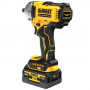 Гайковерт ударний DeWALT, безщітковий, XR Li-ion 18 В серії «G» (Glass Filled Nylon), 812 Нм, 2000 об/хв, 3250 уд/хв, розмір тримача насадок 1/2 зі стопорним кільцем, кількість швидкостей - 3+1 режим, вага 1.67 кг, 2