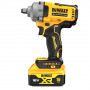 Гайковерт ударний DeWALT, безщітковий, XR Li-ion 18 В, 812 Нм, 2000 об/хв, 3250 уд/хв, розмір тримача насадок 1/2 зі стопорним кільцем, кількість швидкостей - 3+1 режим, вага 1.67 кг, 2 акумулятори, зарядний пристрій
