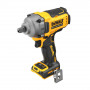 Гайковерт ударний DeWALT, безщітковий, XR Li-ion 18 В, 812 Нм, 2000 об/хв, 3250 уд/хв, розмір тримача насадок 1/2 зі шплінтом, кількість швидкостей - 3+1 режим, вага 1.67 кг, без акумуляторів, зарядного пристрою та в