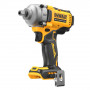 Гайковерт ударний DeWALT, безщітковий, XR Li-ion 18 В, 812 Нм, 2000 об/хв, 3250 уд/хв, розмір тримача насадок 1/2 зі шплінтом, кількість швидкостей - 3+1 режим, вага 1.67 кг, без акумуляторів, зарядного пристрою, вал