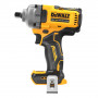 Гайковерт ударний DeWALT, безщітковий, XR Li-ion 18 В, 812 Нм, 2000 об/хв, 3250 уд/хв, розмір тримача насадок 1/2 зі шплінтом, кількість швидкостей - 3+1 режим, вага 1.67 кг, без акумуляторів, зарядного пристрою, вал