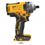 Гайковерт ударний DeWALT, безщітковий, XR Li-ion 18 В, 812 Нм, 2000 об/хв, 3250 уд/хв, розмір тримача насадок 1/2 зі шплінтом, кількість швидкостей - 3+1 режим, вага 1.67 кг, без акумуляторів, зарядного пристрою, вал