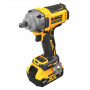 Гайковерт ударний DeWALT, безщітковий, XR Li-ion 18 В, 812 Нм, 2000 об/хв, 3250 уд/хв, розмір тримача насадок 1/2 зі шплінтом, кількість швидкостей - 3+1 режим, вага 1.67 кг, 2 акумулятори, зарядний пристрій, валіза