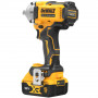 Гайковерт ударний DeWALT, безщітковий, XR Li-ion 18 В, 812 Нм, 2000 об/хв, 3250 уд/хв, розмір тримача насадок 1/2 зі шплінтом, кількість швидкостей - 3+1 режим, вага 1.67 кг, 2 акумулятори, зарядний пристрій, валіза