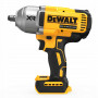 Гайковерт ударний DeWALT, безщітковий, XR Li-ion 18 В, 1396 Нм, 2300 об/хв, 2200 уд/хв, розмір тримача насадок 1/2 зі стопорним кільцем, кількість швидкостей - 3+1 режим, вага 2.9 кг, без акумуляторів, зарядного прис