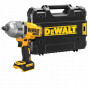 Гайковерт ударний DeWALT, безщітковий, XR Li-ion 18 В, 1396 Нм, 2300 об/хв, 2200 уд/хв, розмір тримача насадок 1/2 зі стопорним кільцем, кількість швидкостей - 3+1 режим, вага 2.9 кг, без акумуляторів, зарядного прис