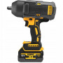 Гайковерт ударний DeWALT, безщітковий, XR Li-ion 18 В, 5 А/год, GFN блок, 1396 Нм, 2300 об/хв, 2200 уд/хв, розмір тримача насадок 1/2 зі стопорним кільцем, кількість швидкостей - 3+1 режим, вага 2.9 кг, 2 акумулятори
