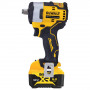 Гайковерт ударний DeWALT, безщітковий, XR Li-ion 12 В, 338 Нм, 5 А/год, 2850 об/хв, 3250 уд/хв, розмір тримача насадок 1/2, кількість швидкостей - 1, вага 1 кг, 1 акумулятор, зарядний пристрій, валіза TSTAK