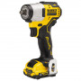 Гайковерт ударний DeWALT, безщітковий, XR Li-ion 12 В, 168 Нм, 2 А/год, 1000-2850 об/хв, 3600 уд/хв, розмір тримача насадок 3/8, кількість швидкостей - 3, вага 0.8 кг, 2 акумулятора, зарядний пристрій, валіза