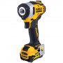 Гайковерт ударний DeWALT, безщітковий, XR Li-ion 12 В, 338 Нм, 5 А/год, 2850 об/хв, 3250 уд/хв, розмір тримача насадок 3/8, кількість швидкостей - 1, вага 1 кг, 1 акумулятор, зарядний пристрій, валіза TSTAK