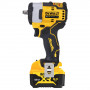 Гайковерт ударний DeWALT, безщітковий, XR Li-ion 12 В, 338 Нм, 5 А/год, 2850 об/хв, 3250 уд/хв, розмір тримача насадок 3/8, кількість швидкостей - 1, вага 1 кг, 1 акумулятор, зарядний пристрій, валіза TSTAK
