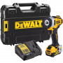 Гайковерт ударний DeWALT, безщітковий, XR Li-ion 12 В, 338 Нм, 5 А/год, 2850 об/хв, 3250 уд/хв, розмір тримача насадок 3/8, кількість швидкостей - 1, вага 1 кг, 1 акумулятор, зарядний пристрій, валіза TSTAK