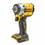 Гайковерт ударний DeWALT, безщітковий, XR Li-ion 18 В, 406 Нм, 2500 об/хв, 3550 уд/хв, розмір тримача насадок 1/2 зі стопорним кільцем, кількість швидкостей - 2+2 режими, вага 1.1 кг, без акумуляторів, зарядного прис