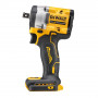 Гайковерт ударний DeWALT, безщітковий, XR Li-ion 18 В, 406 Нм, 2500 об/хв, 3550 уд/хв, розмір тримача насадок 1/2 зі стопорним кільцем, кількість швидкостей - 2+2 режими, вага 1.1 кг, без акумуляторів, зарядного прис
