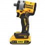 Гайковерт ударний DeWALT, безщітковий, XR Li-ion 18 В, 406 Нм, 2 А/год, 2500 об/хв, 3550 уд/хв, розмір тримача насадок 1/2 зі шплінтом, кількість швидкостей - 2+2 режими, вага 1.1 кг, 2 акумулятори, зарядний пристрій