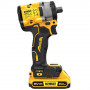 Гайковерт ударний DeWALT, безщітковий, XR Li-ion 18 В, 406 Нм, 2 А/год, 2500 об/хв, 3550 уд/хв, розмір тримача насадок 1/2 зі шплінтом, кількість швидкостей - 2+2 режими, вага 1.1 кг, 2 акумулятори, зарядний пристрій