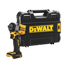 Гайковерт ударний DeWALT, безщітковий, XR Li-ion 18 В, 406 Нм, 2500 об/хв, 3550 уд/хв, розмір тримача насадок 1/2 зі шплінтом, кількість швидкостей - 2+2 режими, вага 1.1 кг, без акумуляторів, зарядного пристрою, вал