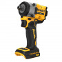 Гайковерт ударний DeWALT, безщітковий, XR Li-ion 18 В, 406 Нм, 2500 об/хв, 3550 уд/хв, розмір тримача насадок 1/2 зі шплінтом, кількість швидкостей - 2+2 режими, вага 1.1 кг, без акумуляторів, зарядного пристрою, вал