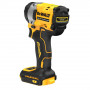 Гайковерт ударний DeWALT, безщітковий, XR Li-ion 18 В, 406 Нм, 2500 об/хв, 3550 уд/хв, розмір тримача насадок 1/2 зі шплінтом, кількість швидкостей - 2+2 режими, вага 1.1 кг, без акумуляторів, зарядного пристрою, вал