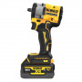 Гайковерт ударний DeWALT, безщітковий, XR Li-ion 18 В серії «G» (Glass Filled Nylon), 406 Нм, 5 А/год, 2500 об/хв, 3550 уд/хв, розмір тримача насадок 3/8 зі зі стопорним кільцем, кількість швидкостей - 2+2 режими, ва