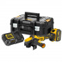 Шліфмашина кутова акумуляторна безщіткова DeWALT, 18 B XR Li-ion FLEXVOLT ADVANTAGE, 6 А/год d = 125 мм, 9000 об/хв, вага 1.81 кг, 1 акумулятор, зарядний пристрій,TSAK