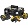 Шліфмашина кутова акумуляторна безщіткова DeWALT, 18 B XR Li-lon 6 А/год, d = 125 мм, 3000-9000 об/хв, вага, 1 акумулятор, зарядний пристрій, валіза TSTAK, 1.85 кг