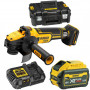 Шліфмашина кутова акумуляторна безщіткова DeWALT, 18 B XR Li-lon 6 А/год, d = 125 мм, 3000-9000 об/хв, вага, 1 акумулятор, зарядний пристрій, валіза TSTAK, 1.85 кг