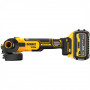 Шліфмашина кутова акумуляторна безщіткова DeWALT, 18 B XR Li-lon 6 А/год, d = 125 мм, 3000-9000 об/хв, вага, 1 акумулятор, зарядний пристрій, валіза TSTAK, 1.85 кг