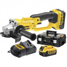 Шліфмашина кутова акумуляторна безщіткова DeWALT, 18 B XR Li-ion, d = 125 мм, 8000 об/хв, вага 2.2 кг, валіза, 2 акумулятори, зарядний пристрій