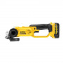 Шліфмашина кутова акумуляторна безщіткова DeWALT, 18 B XR Li-ion, d = 125 мм, 8000 об/хв, вага 2.2 кг, валіза, 2 акумулятори, зарядний пристрій