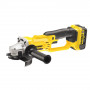 Шліфмашина кутова акумуляторна безщіткова DeWALT, 18 B XR Li-ion, d = 125 мм, 8000 об/хв, вага 2.2 кг, валіза, 2 акумулятори, зарядний пристрій