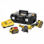 Шліфмашина кутова акумуляторна безщіткова DeWALT, XR FLEXVOLT 54 B, Li-ion, d = 125 мм, 9000 об/хв, вага 2.18 кг, валіза, 2 акумулятори 2 А/год, зарядний пристрій