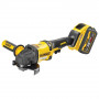 Шліфмашина кутова акумуляторна безщіткова DeWALT, XR FLEXVOLT 54 B, Li-ion, d = 125 мм, 9000 об/хв, вага 2.18 кг, валіза, 2 акумулятори 2 А/год, зарядний пристрій